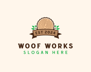 Wood Stump Nature logo design