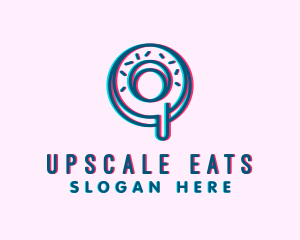 Anaglyph Donut Sprinkle logo design