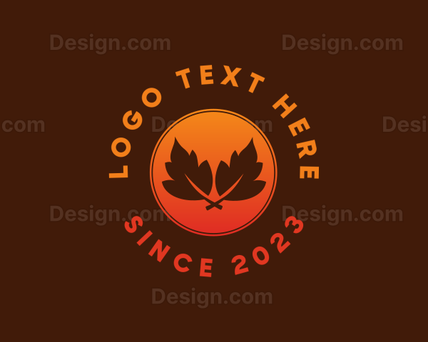 Seasonal Autumn Leaf Logo