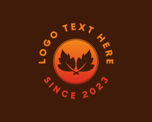 Seasonal Autumn Leaf logo