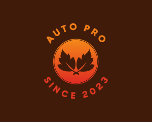 Seasonal Autumn Leaf logo