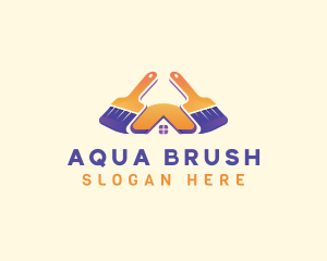 Paint Brush Roof logo design