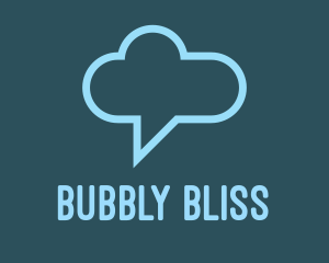 Speech Bubble Cloud logo design