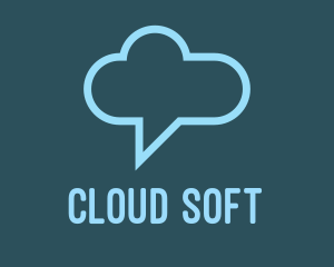 Speech Bubble Cloud logo design