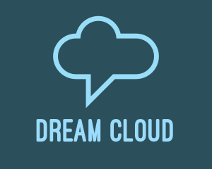 Speech Bubble Cloud logo design