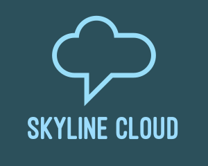 Speech Bubble Cloud logo design