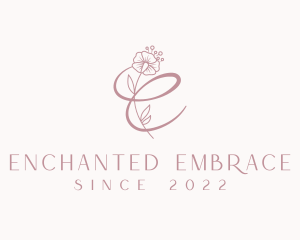 Botanical Letter E  logo design