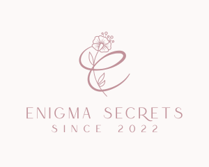 Botanical Letter E  logo design