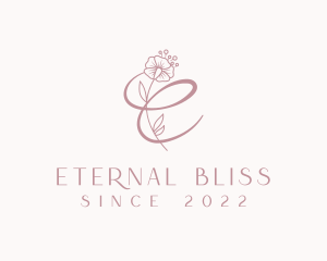 Botanical Letter E  logo design