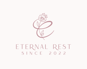 Botanical Letter E  logo design