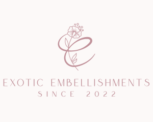 Botanical Letter E  logo design