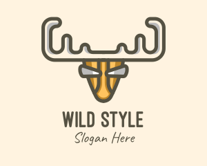 Wild Moose Antlers logo design