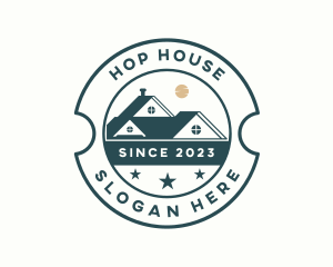 House Residential Roofing logo design