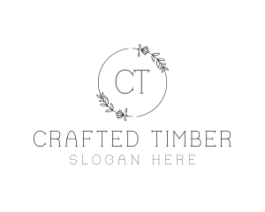 Ornamental Floral Wedding logo design