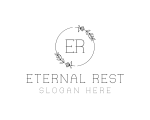 Ornamental Floral Wedding logo design