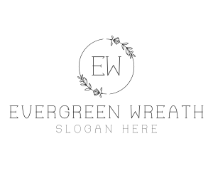 Ornamental Floral Wedding logo design