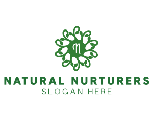 Nature Vines Leaf logo design