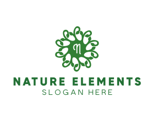 Nature Vines Leaf logo design