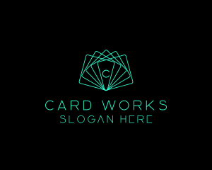 Futuristic Geometric Card logo design