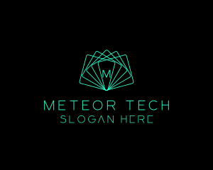 Futuristic Geometric Card logo design