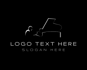 Piano - Piano Musician Concert logo design