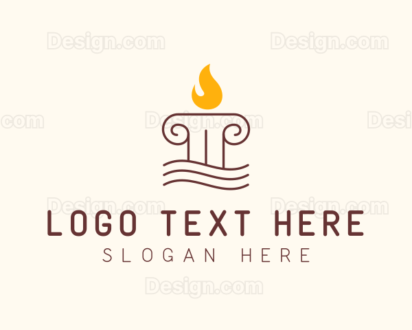 Greek Column Candle Logo