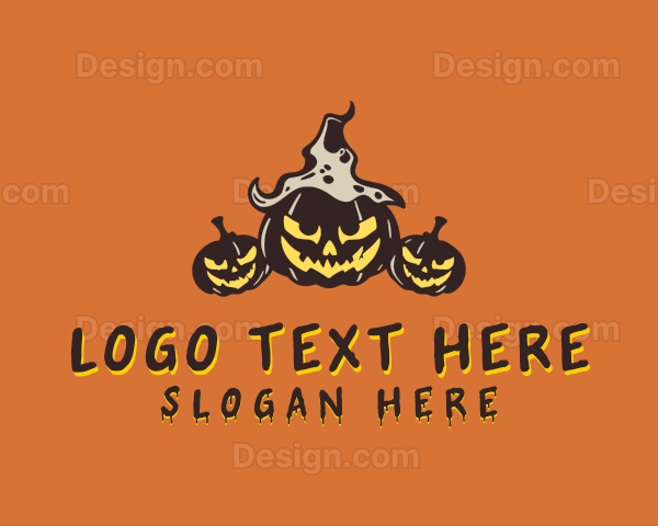 Scary Halloween Pumpkin Logo