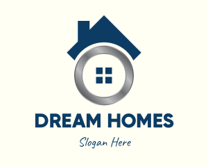 Metallic Real Estate Home Logo