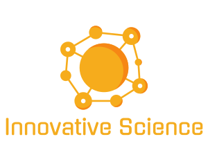 Orange Science Molecule logo