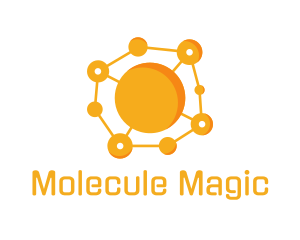 Orange Science Molecule logo