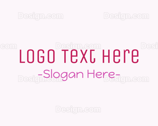 Modern Cute Wordmark Logo