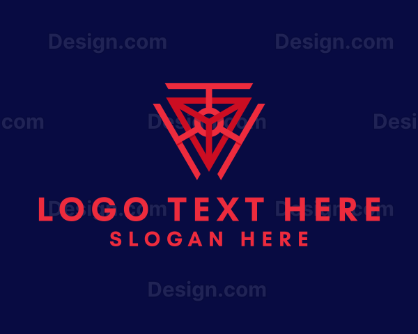 Geometric Industrial Triangle Logo