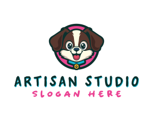 Cute Cartoon Puppy logo design