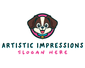 Cute Cartoon Puppy logo design