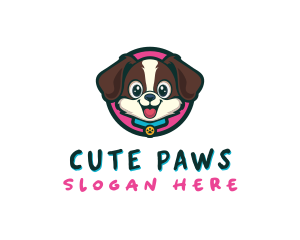 Cute Cartoon Puppy logo design