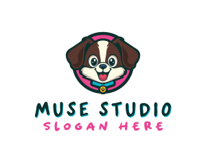 Cute Cartoon Puppy logo design