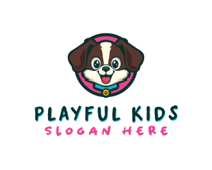 Cute Cartoon Puppy logo design