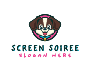 Cute Cartoon Puppy logo design