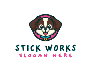 Cute Cartoon Puppy logo design