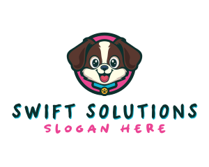 Cute Cartoon Puppy logo design