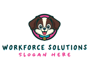 Cute Cartoon Puppy logo design