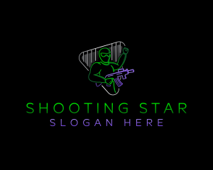 Shooting Game Esports logo design