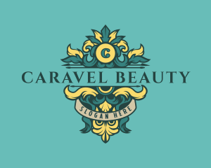 Ornamental Floral Crest logo design