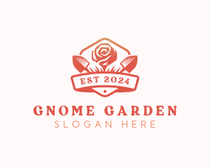 Rose Flower Gardening logo design