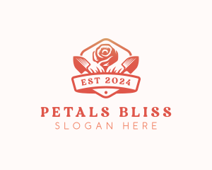 Rose Flower Gardening logo design