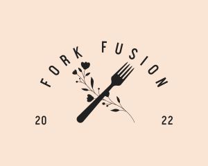 Restaurant Flower Fork logo design