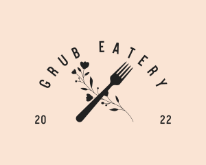 Restaurant Flower Fork logo design