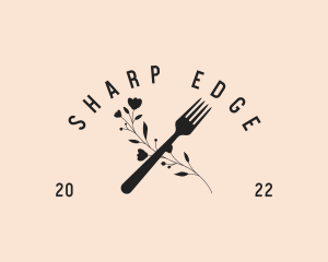 Restaurant Flower Fork logo design