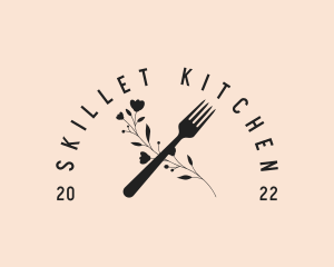 Restaurant Flower Fork logo design