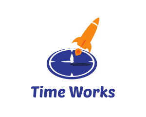 Time Clock Rocket logo